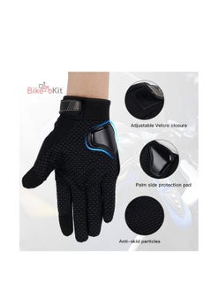 Bike Kit Bikekit Touchscreen Motorcycle Gloves for Men and Women – Full Finger Hard Knuckle Motorbike Protective Gloves  - Image 4