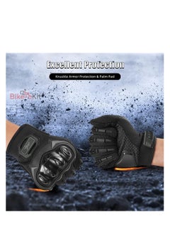 Bike Kit Bikekit Touchscreen Motorcycle Gloves for Men and Women – Full Finger Hard Knuckle Motorbike Protective Gloves  - Image 3
