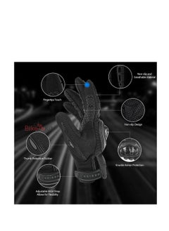 Bike Kit Bikekit Touchscreen Motorcycle Gloves for Men and Women – Full Finger Hard Knuckle Motorbike Protective Gloves  - Image 2