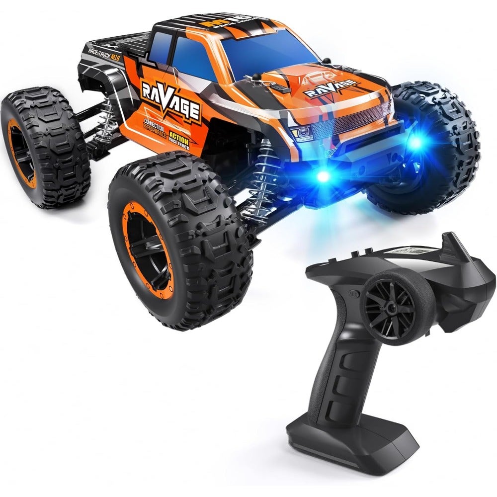 High-Speed Remote Control Car for Gift - Hobby Grade, Top Speed 30 Km/h, Durable, 1:16 Scale RC Car, Adjustable Speed, Off-Road, All Terrain, 4WD - Gift Toys for Boys Girls and Adults