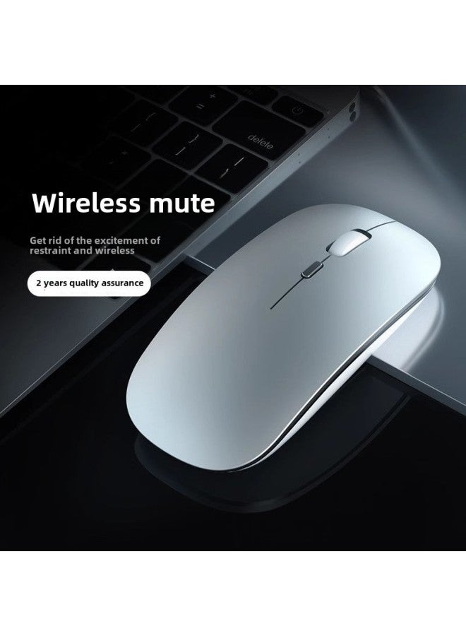 【mobile Phone Can Also Be Used】 Charging Wireless Mouse Office Laptop General Game Optional Bluetooth-Color:Bluetooth 5.2+2.4g Dual Template-silent Charging Version-space Silver - Image 3