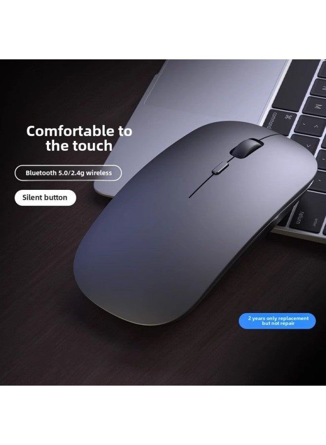 【mobile Phone Can Also Be Used】 Charging Wireless Mouse Office Laptop General Game Optional Bluetooth-Color:Bluetooth 5.2+2.4g Dual Template-silent Charging Version-space Silver - Image 4