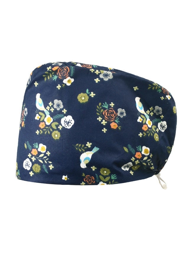 Nice-looking Printing Doctor Hat Surgical Cap for Long Hair Classic Nurse Baotou Caps Women Men Sweat-absorbent Towel Scrub Hat