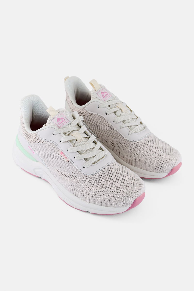 RBX Women Lace Up Hiking Shoes, Cream  - Image 1