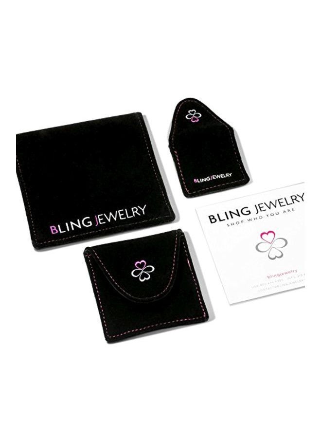 NIBEMINENT - 925 Sterling Silver Cubic Zirconia Studded Love Infinity Pendant Necklace - Image 1