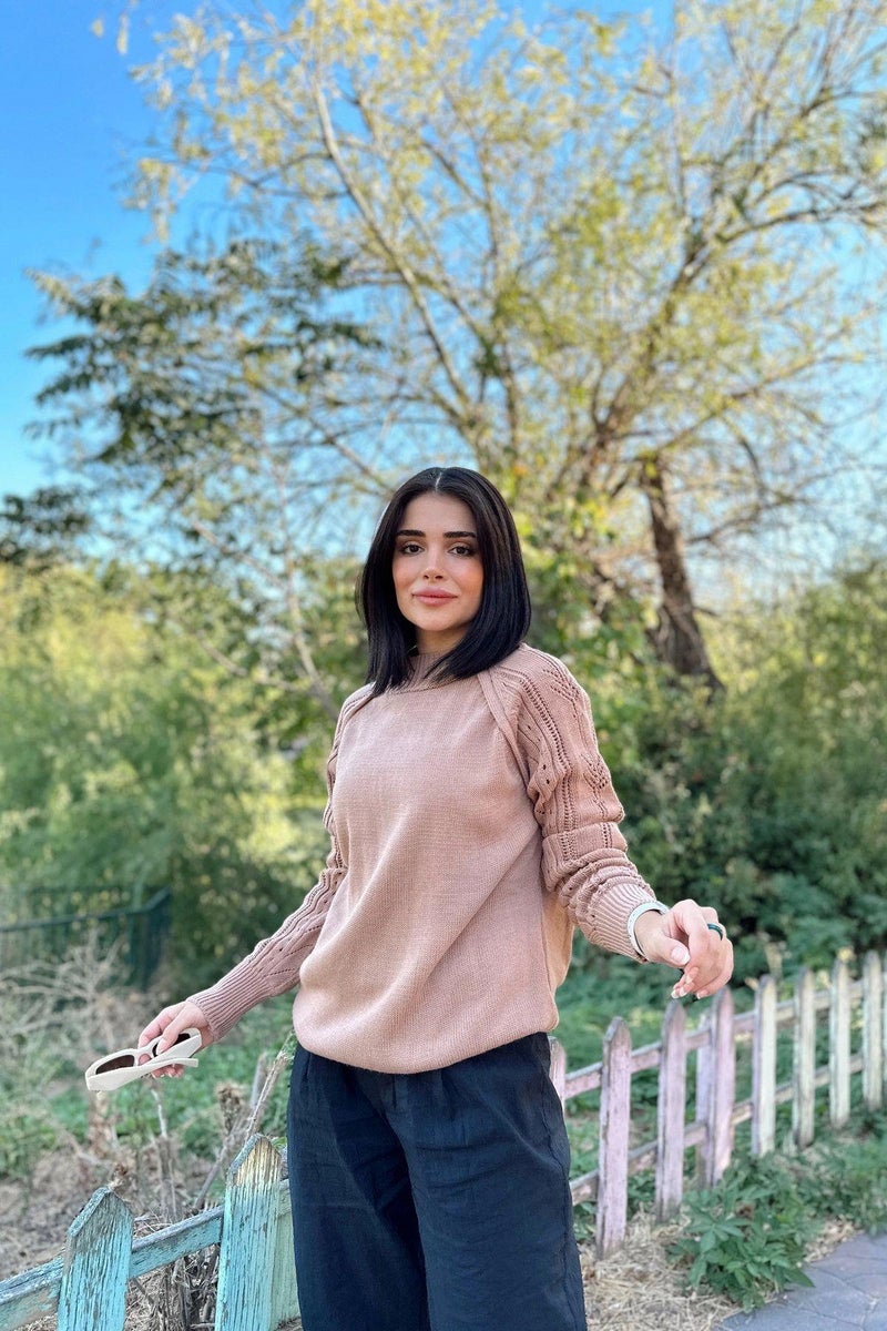 Weshaya سويت شيرت نسائي بني - Image 3