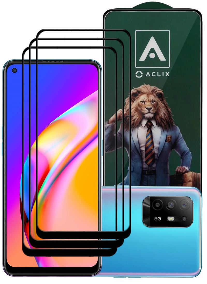 ACLIX 3 Pieces Antistatic ESD Dustproof Premium Quality High Definition Tempered Glass Screen Protector Designed For Oppo A94 5G - Image 1