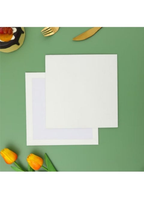 10Pcs White Square Cake Base Sides, Size 14.5 Cm