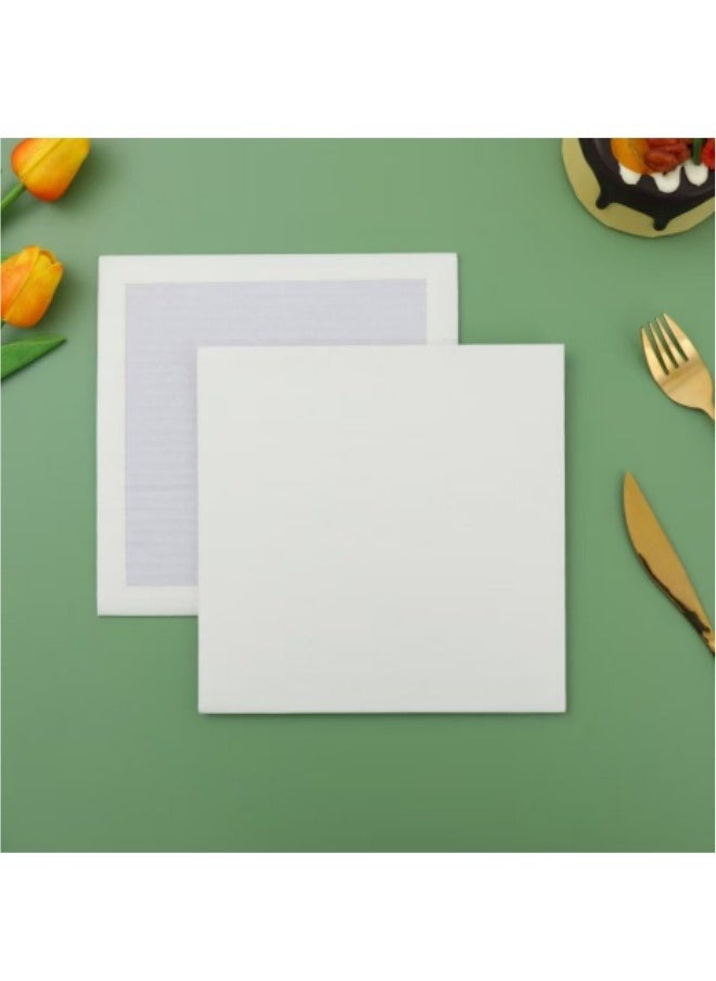 Generic - 10Pcs White Square Cake Base Sides, Size 14.5 Cm - Image 1