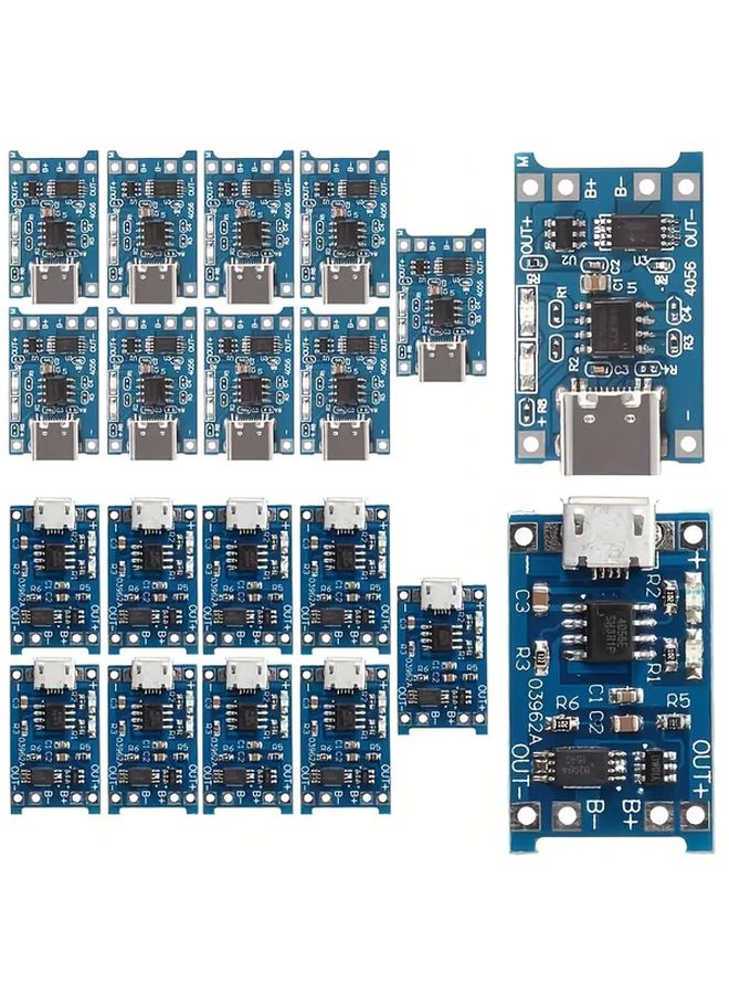 10Pcs TP4056 Charging Module With Protection 18650 BMS 5V Micro USB Type C 1A Charger Board - Image 2
