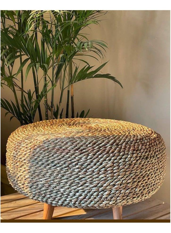 ماركة غير محددة بف مصنوع من نبات الحلفا الطبيعي صديق للبيئه. مدعم برجول خشبيه  60*28  - Image 1