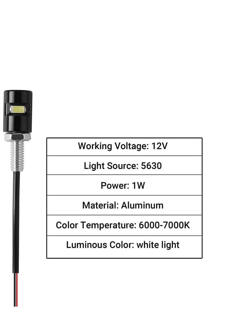 SYOSI 10 Pieces License Plate Light 12V Waterproof Tag Lights Motorcycle Screw Bolt Led Bulb Bright Aluminum Lamp White for Car Truck Bike - Image 4