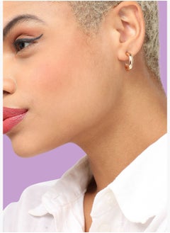 SOHI Gold Plated Party Designer Hoop Earring For Women  - Image 2