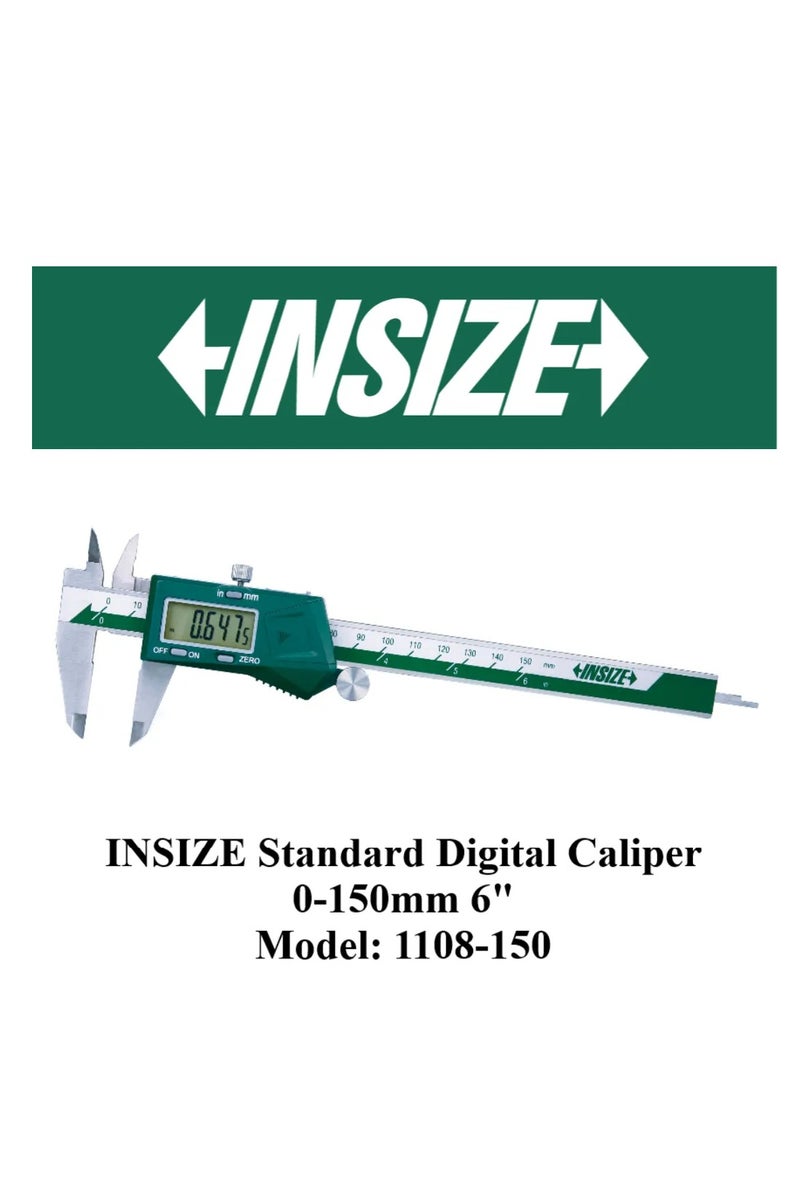 Insize INSIZE STANDARD DIGITAL CALIPER 0-150 MM - 6 inch - Image 1