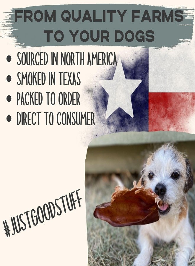 JACK'S PREMIUM Natural Pig Ears for Dogs - Large Ears - Made in USA, Wood Smoked, Preservative Free Dog Chew - 6 Whole Pig Ears - Image 5