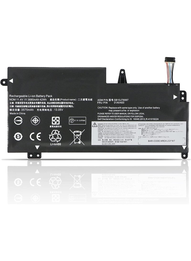 Terabyte 01AV401 SB10J78998 01AV400 01AV402 SB10J78999 SB10J78997 01AV435 01AV436 Replacement for Lenov.o ThinkPad 13 1st/2nd Gen 13 Chromebook S2 1st/2nd Gen Series(11) .25V 42Wh),LAPTOP BATTERY - Image 1