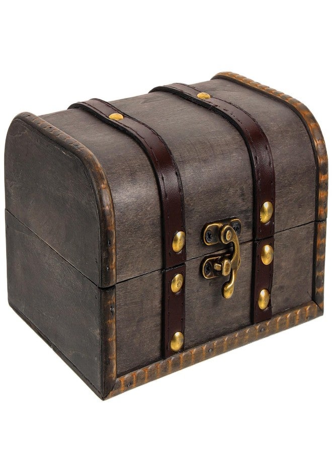 Garneck Wooden Jewelry Box Small Treasure Chest Velvet Lined Trinket Box with Latch for Organizing Jewelry Earrings and - Image 1