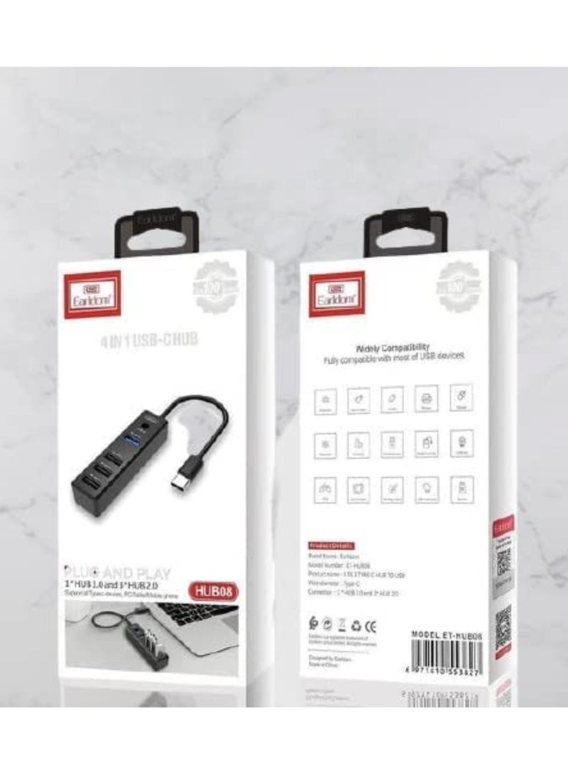Earldom 4 in 1 USB-C Hub (Hub 08) - Image 1