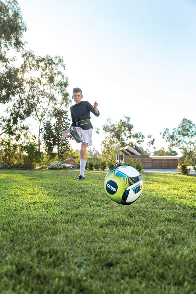 SKLZ Star-Kick Hands-Free Adjustable Solo Soccer Trainer - Fits Ball Sizes 3, 4, and 5 (Volt) - Image 5