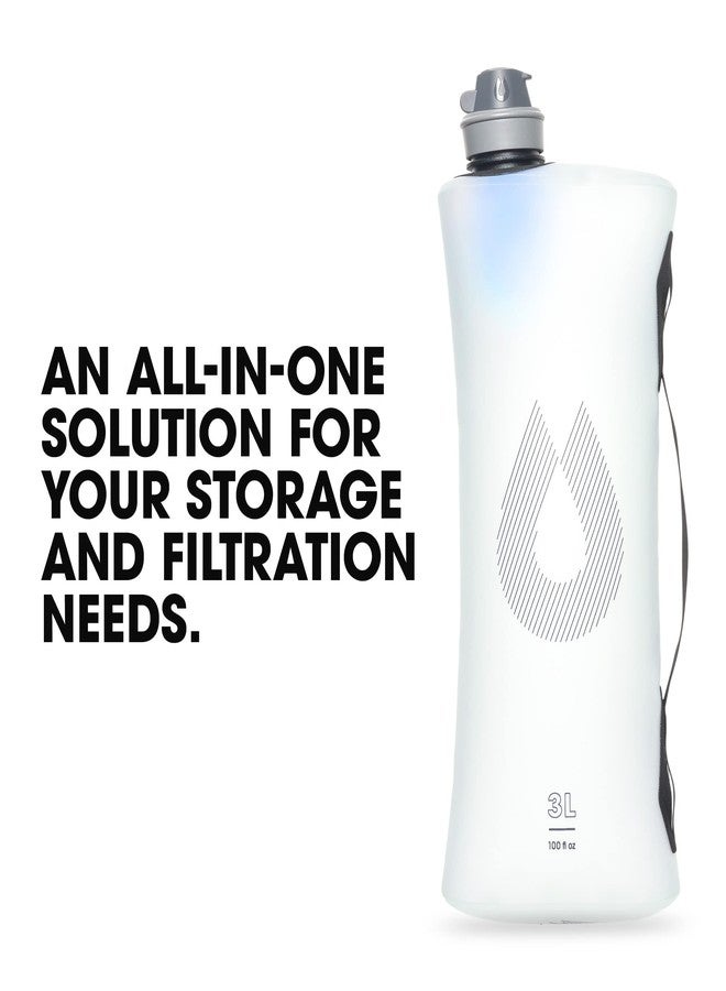 Hydrapak Seeker + 3 L Unisex Adult Drinking Water Filter Tank, Clear, 3 L - Image 5