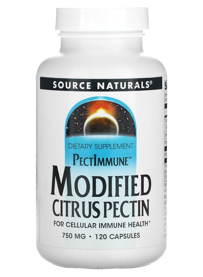 PectImmune Modified Citrus Pectin 750 mg 120 Capsules (187 mg per Capsule)