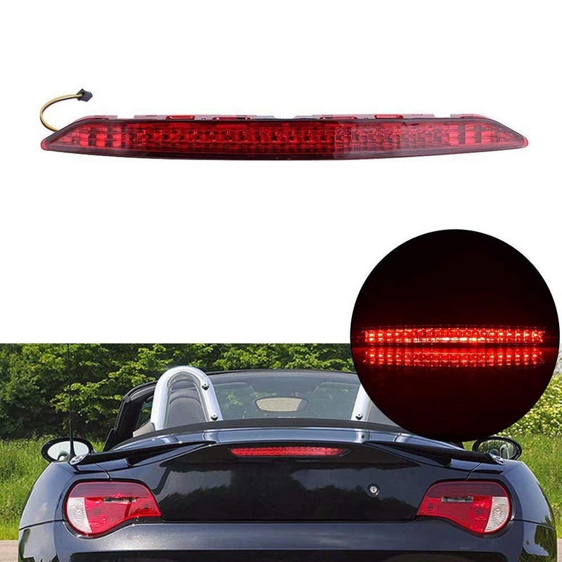 Kqiang 1PCS Red Light Red Lens Trunk 3rd Third Brake Stop Light Rear Lamp Assembly Replacement for BMW E85 Z4 20032008 Replaces 63256917378