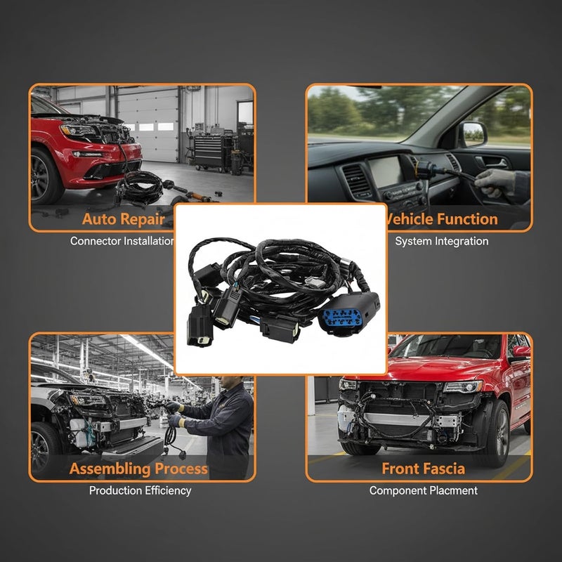 حزام توصيل الواجهة الأمامية 68143109AB من البلاستيك عالي القوة، مخصص لسيارة Grand Cherokee للموديلات 2014-2015 – موصلات متينة، سهولة في التركيب، يضمن أداءً موثوقًا للواجهة الأمامية. - Image 3
