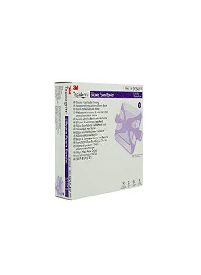 Tegaderm 3M Tegaderm Silicone Foam Border Dressing, 90642, 6 x 6 Inch (Box of 10) - Image 2