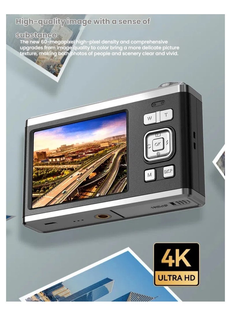 General 4K ultra HD image quality, 64 million pixels + optical zoom, dual screen beauty digital camera easily record colorful life  - Image 3