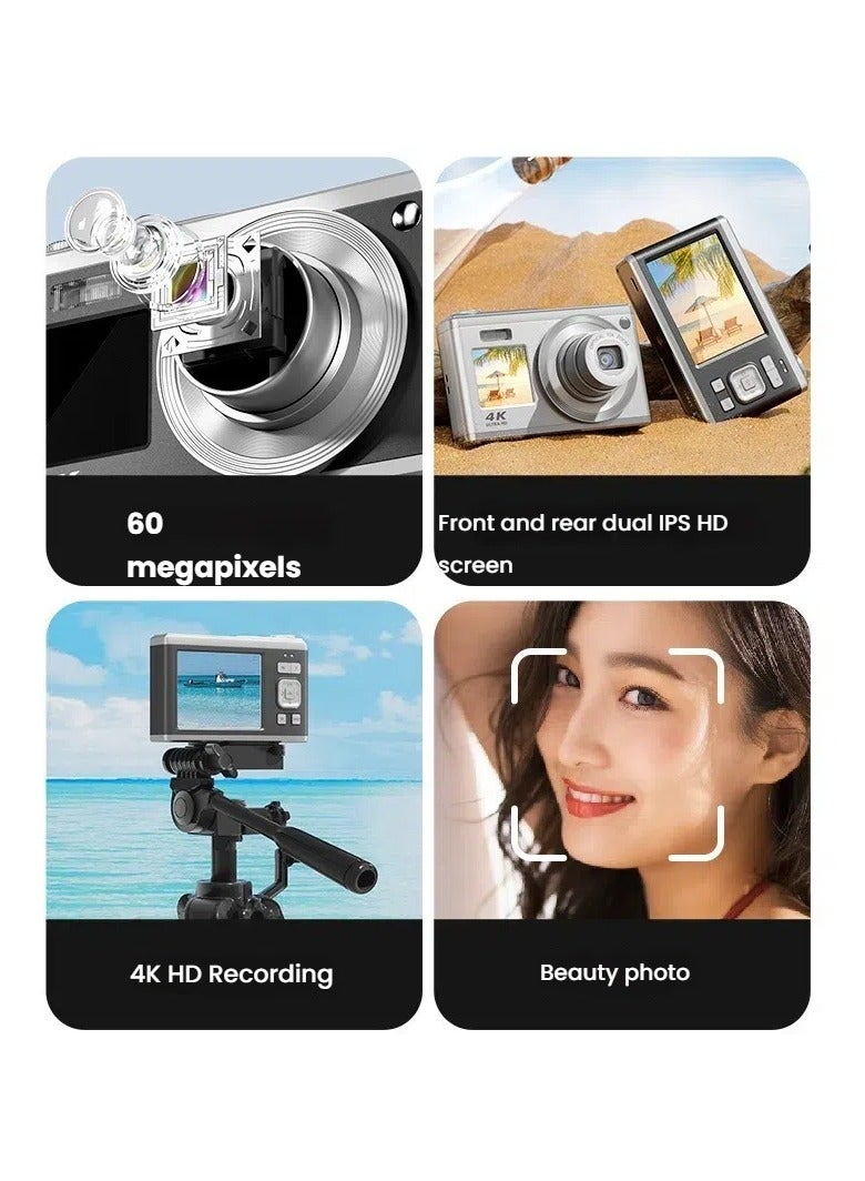 General 4K ultra HD image quality, 64 million pixels + optical zoom, dual screen beauty digital camera easily record colorful life  - Image 2