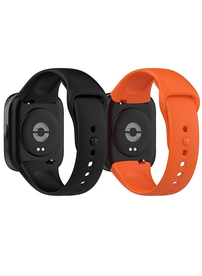 Generic - 3 Piece Silicone Straps Compatible with Redmi Watch 3 Active/Redmi watch 3 lite(red/purple/orange) - Image 1