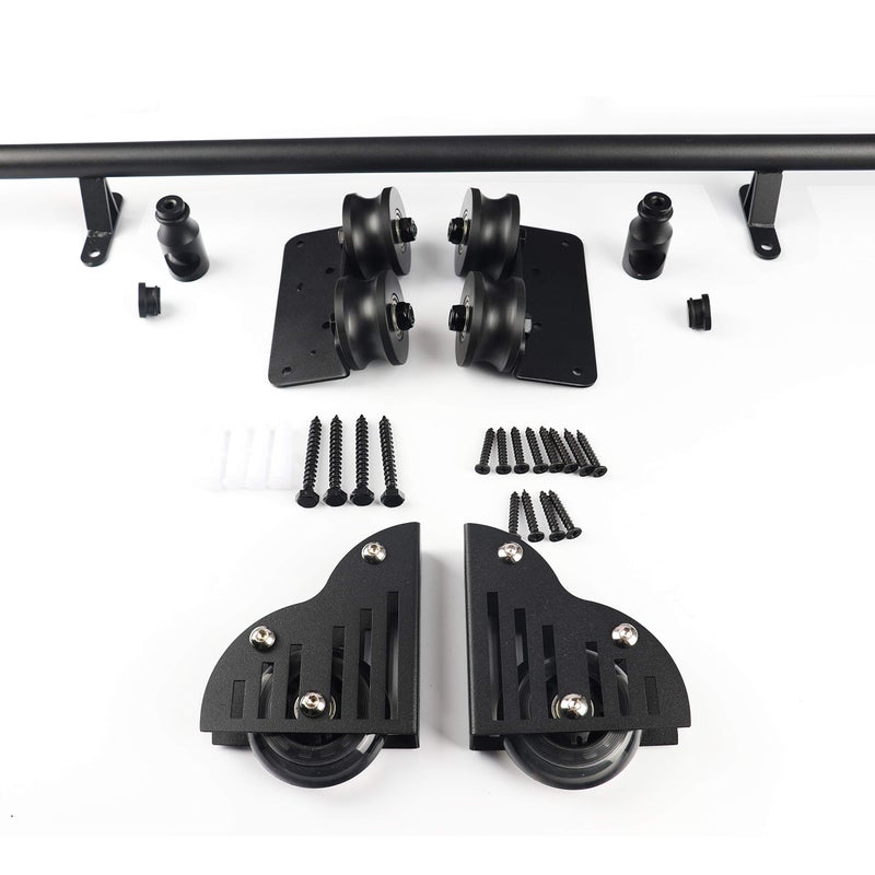 KINMADE Serene Rolling Ladder Hardware Library Sliding Ladder Hardware Kit with 39 1000mm Round TrackRail