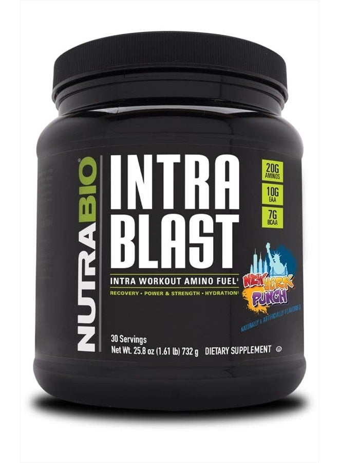 NutraBio Intra Blast - 30 Servings, New York Punch - Image 1