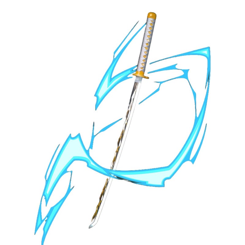 Offo Demon Slayer Zenitsu Neon LED Katana – 100cm Life-Size Light-Up Anime Sword for Cosplay, Display & Training | Elegant Gift for Fans, Kids, Teens & Collectors - Image 1