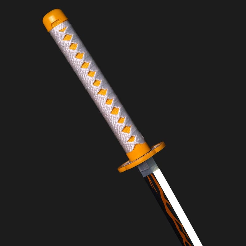 Offo Demon Slayer Zenitsu Neon LED Katana – 100cm Life-Size Light-Up Anime Sword for Cosplay, Display & Training | Elegant Gift for Fans, Kids, Teens & Collectors - Image 2