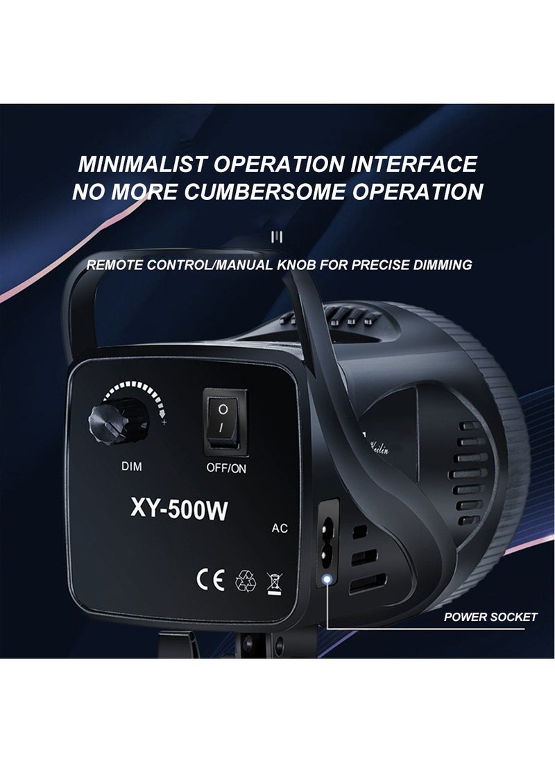 Glanfen Professional Photography Studio Lighting Kit, 500W 2800-6500K 3-Color LED Monolights with 60x90cm Rectangular Softbox & Adjustable Stand for Photo/Video/Live Streaming, High CRI90+ Dimmable Continuous Lighting - Image 4