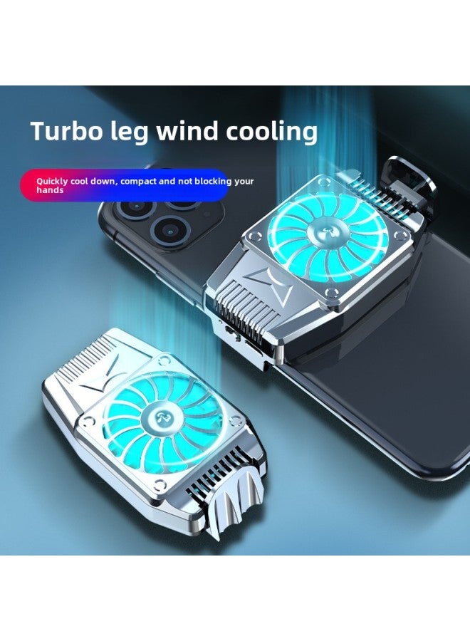 Loquat Manufacturers Run Volume Explosions Hot H15 Mobile Phone Radiator Multi-gear Adjustment Mute Refrigeration Rechargeable Radiator-Color:black Charging - Image 4