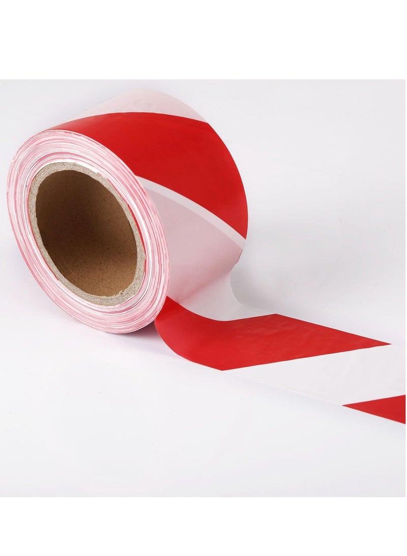 SUNRISE Red White Hazard Warning Safety Stripe Caution Tape 7.5cm by 300m Non-Adhesive Barrier Tape for Danger  Scene Hazardous - Image 3