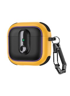 For Apple Airpods Pro2 Earphone Shell Electroplated With Switch Bluetooth Protective Cover Creative Airpods 4-Color:Black And Yellow-Applicable Models:Airpods Pro
