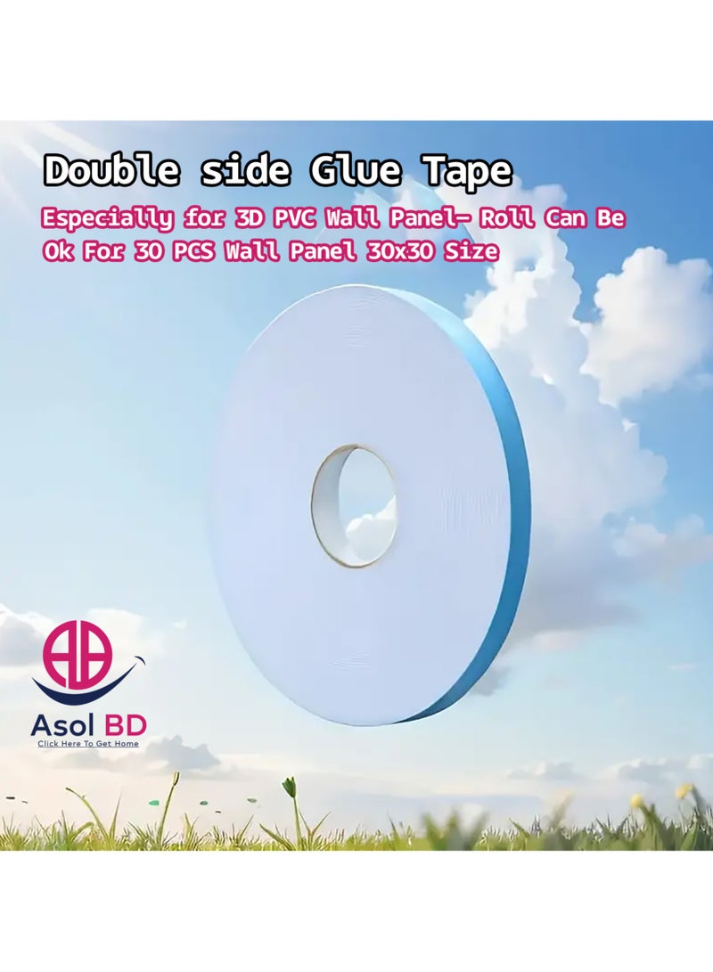 AsolBD Double Sided Tape 1 Pack Heavy Duty, 30CM Clear Adhesive Removable Double Sided Mounting Tape for 3d Wall Panel, Carpet Fixing, Kitchen, Photos Pasting, Household, Office Wall Decor, DIY Crafts - Image 2