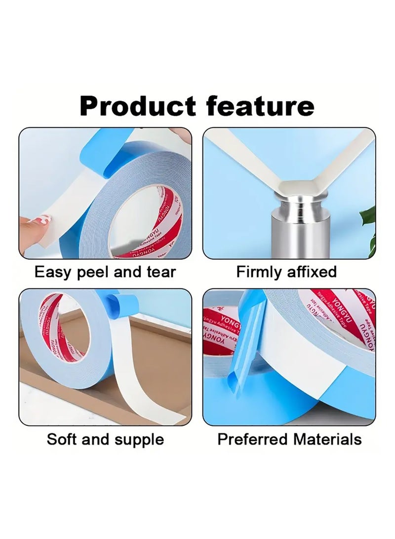 AsolBD Double Sided Tape 1 Pack Heavy Duty, 30CM Clear Adhesive Removable Double Sided Mounting Tape for 3d Wall Panel, Carpet Fixing, Kitchen, Photos Pasting, Household, Office Wall Decor, DIY Crafts - Image 5