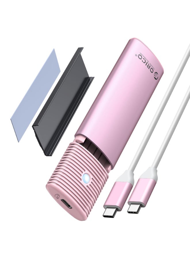 Orico ORICO M.2 NVMe SATA SSD Enclosure Adapter Tool-Free, USB C 3.2 Gen 2 10Gbps NVMe, 5Gbps NGFF SATA PCIe M-Key(B+M Key) 2230/2242/2260/2280, Aluminum External M2 Reader Support UASP Trim- PWDM2-BK - Image 1