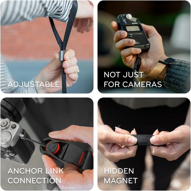 Peak Design حزام معصم لكاميرا كوف، متوافق مع كاميرات DSLR والكاميرات المدمجة وكاميرات التصوير السريع، تصميم منخفض، إطلاق سريع - Image 2