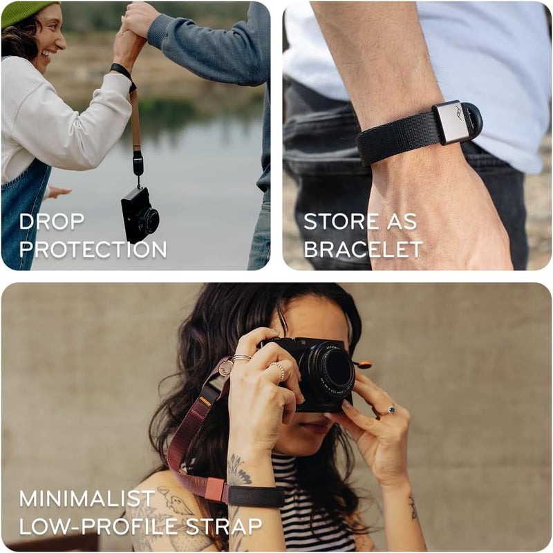 Peak Design حزام معصم لكاميرا كوف، متوافق مع كاميرات DSLR والكاميرات المدمجة وكاميرات التصوير السريع، تصميم منخفض، إطلاق سريع - Image 1