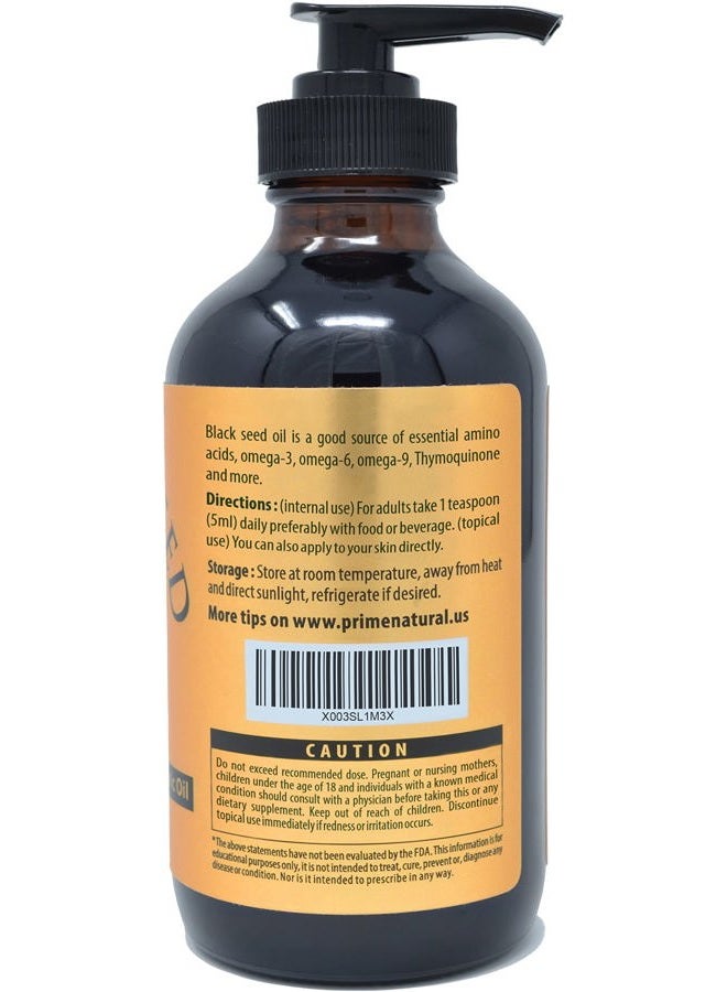 Prime Natural زيت الحبة السوداء العضوي 16 أونصة - معصور على البارد غير مكرر عالي الثيموكينون 1.7% معتمد من وزارة الزراعة الأمريكية - أصل تركي سائل نيجلا سativa قوي - نباتي أوميغا 3 6 9، مضاد للأكسدة - Image 3