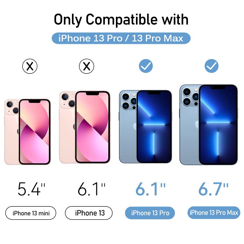 ivoler [4 Pack]iVoler Camera Lens Protector Designed for iPhone 13 Pro Max 6.7â€/13 Pro 6.1â€ Screen Protector Tempered Glass[Case Friendly][New version],Scratch-Resistant,Easy Installation,Clear+Black Circle - Image 2