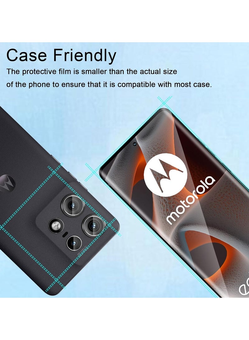 general [2+2 Pack] Motorola Edge 50 Pro 5G Screen Protector & Camera Lens Protector, Bubble Free 9H Hardness Anti-Scratch Tempered Glass for Moto Edge 50 Pro - Image 4