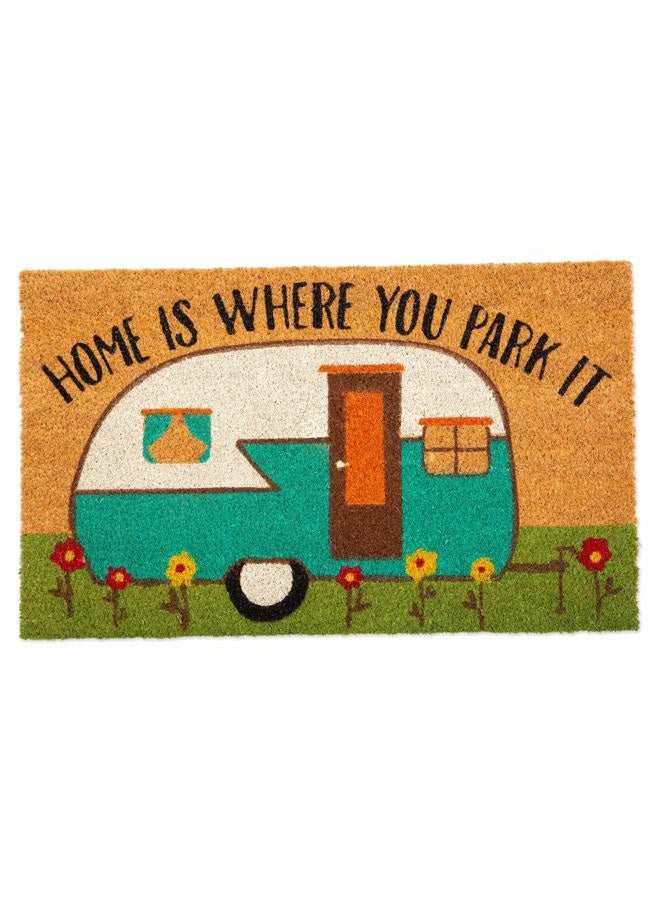 DII Heavy Duty Coir Doormat with Nonslip Vinyl Backing, Welcome Mat Outdoor Entry Way & Front Porch Décor, Camper, 18x30 - Image 1