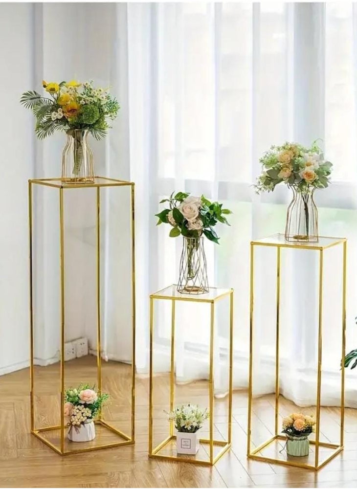 Other Manufacturer 3pcs Glass Top Plant Holder 