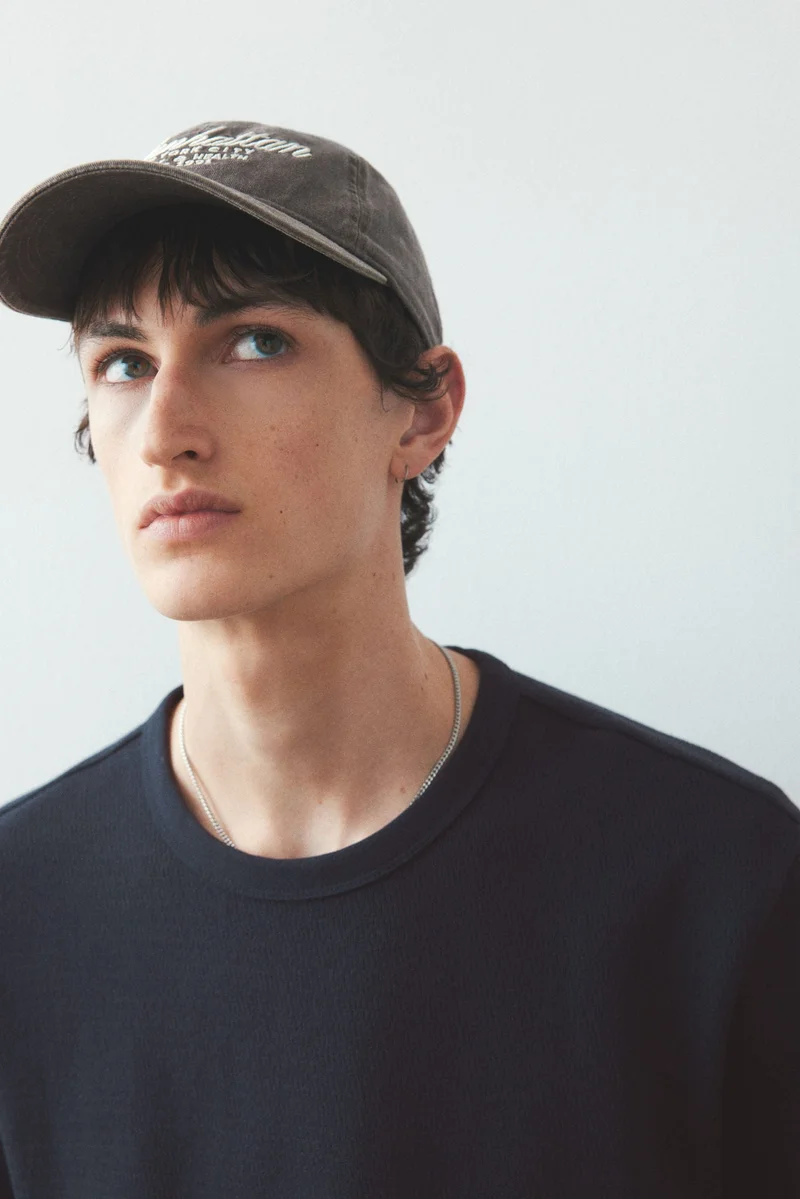 H&M Regular Fit Waffled T-shirt